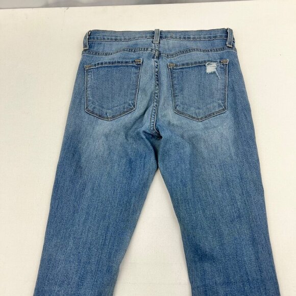 Flying Monkey Women’s Mid Rise Skinny Jeans Distressed Size 25 Waist - Picture 6 of 10